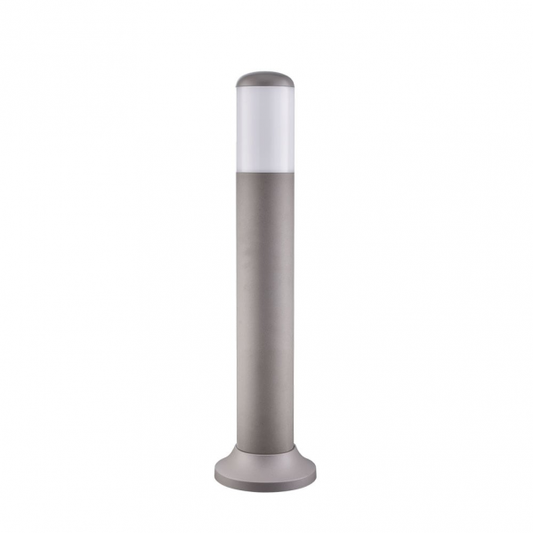 Pilar exterior gris y azafrán de Fabrilamp, iluminación exterior IP44 para jardín y terraza, fabricado en policarbonato, sobremuro exterior, modelo 127371128