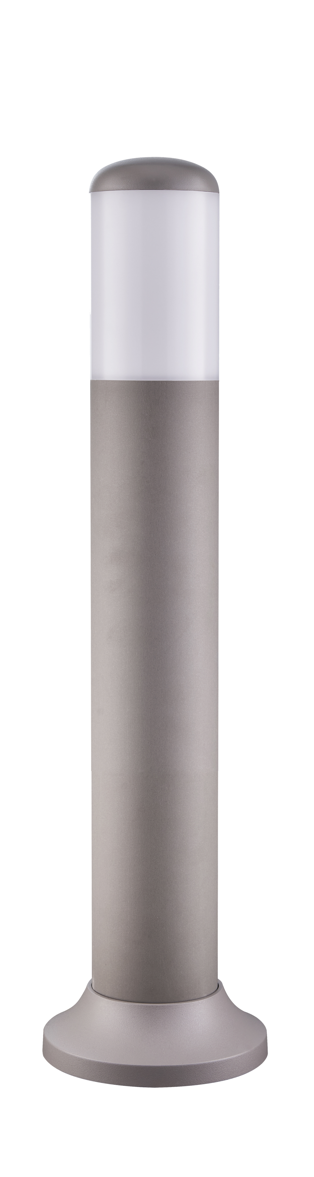 Pilar Exterior Azafrán Gris de Fabrilamp - luminaria exterior moderna en policarbonato, IP44, para jardín, terraza y uso sobremuro exterior.