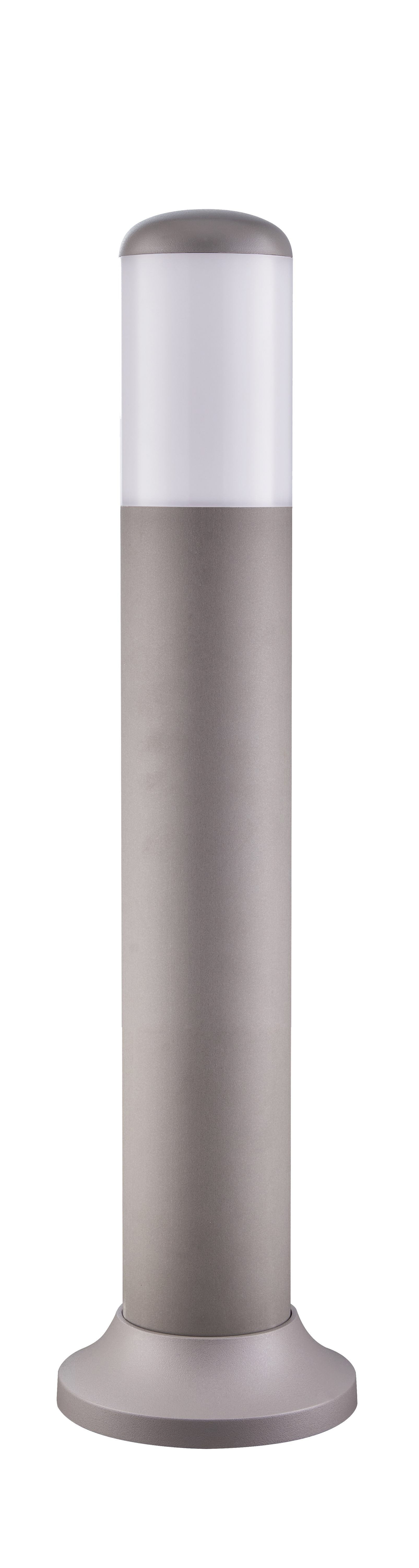 Pilar Exterior Azafrán Gris de Fabrilamp - luminaria exterior moderna en policarbonato, IP44, para jardín, terraza y uso sobremuro exterior.