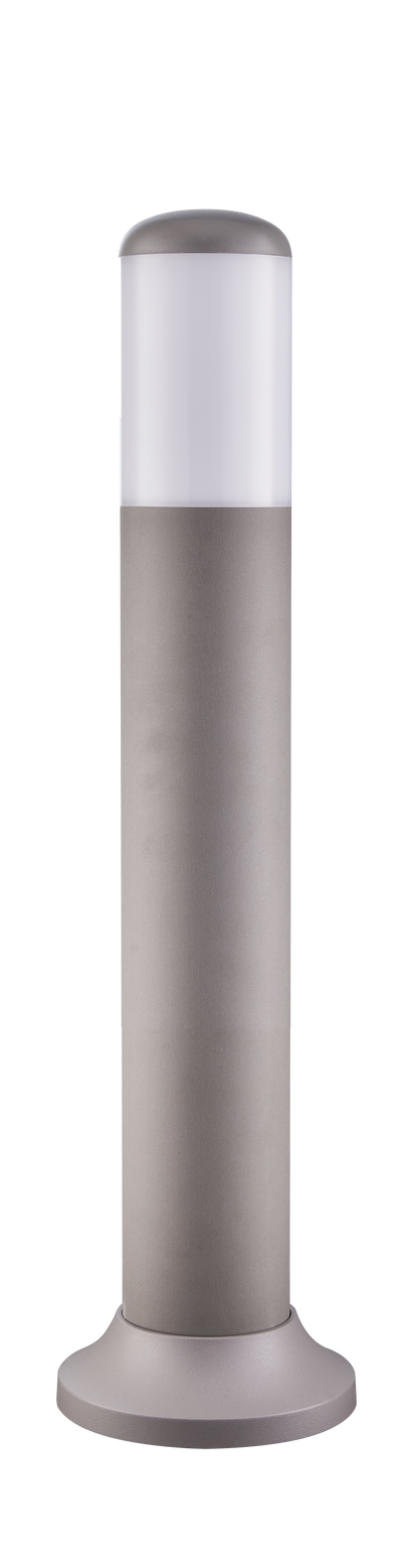 Pilar Exterior Azafrán Gris de Fabrilamp - luminaria exterior moderna en policarbonato, IP44, para jardín, terraza y uso sobremuro exterior.