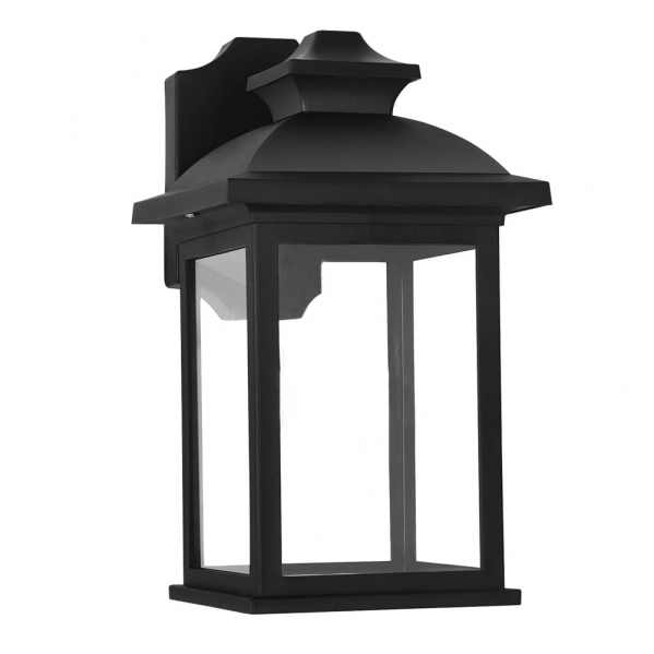 Aplique exterior Alcandia Negro de Fabrilamp, iluminación exterior en policarbonato para jardín y terraza, modelo 127561009.