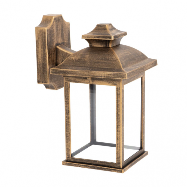 Aplique exterior Alcandia Oro Viejo en policarbonato para jardín – iluminación exterior, Fabrilamp/Abrila, modelo 127561016