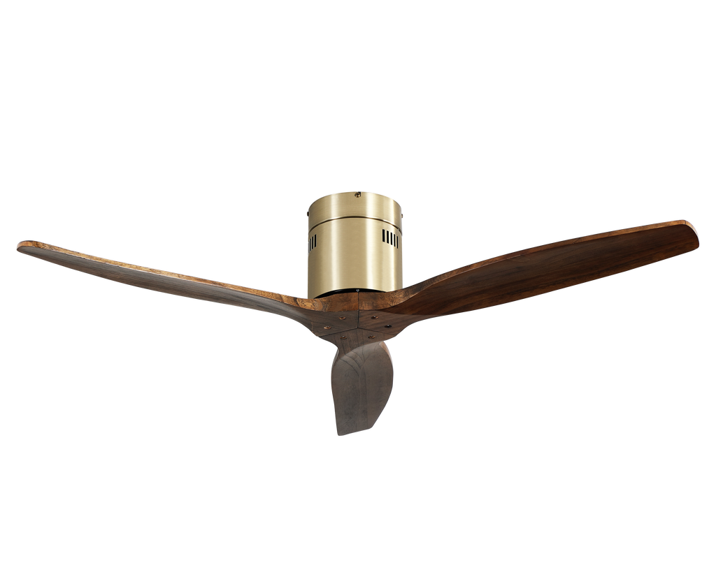Ventilador de techo Aguilon Cuero Roble de Abrila con 6 velocidades, motor DC reversible para verano e invierno, diseño en metal y madera para interiores domésticos, modelo 128290364