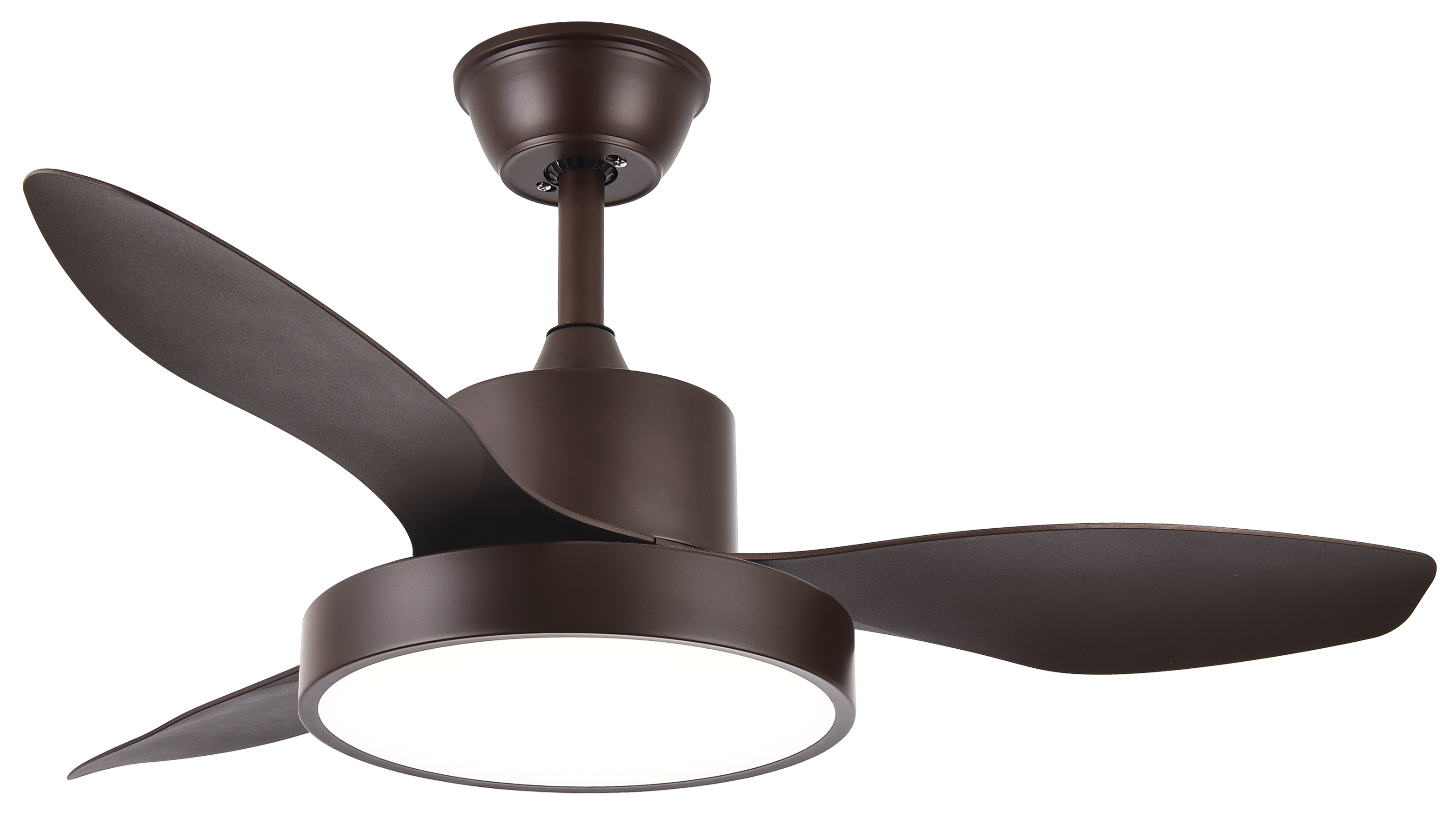 alt=Ventilador de techo Hayate 24W marrón con 3 aspas de Abrila modelo 128599302, LED integrado, motor DC y acabado en metal ABS policarbonato
📌Importante incluir descripciones precisas, ayudan al posicionamiento web y accesibilidad para usuarios con discapacidad visual.