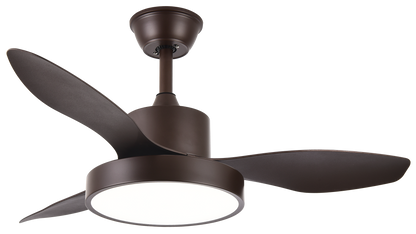 alt=Ventilador de techo Hayate 24W marrón con 3 aspas de Abrila modelo 128599302, LED integrado, motor DC y acabado en metal ABS policarbonato
📌Importante incluir descripciones precisas, ayudan al posicionamiento web y accesibilidad para usuarios con discapacidad visual.