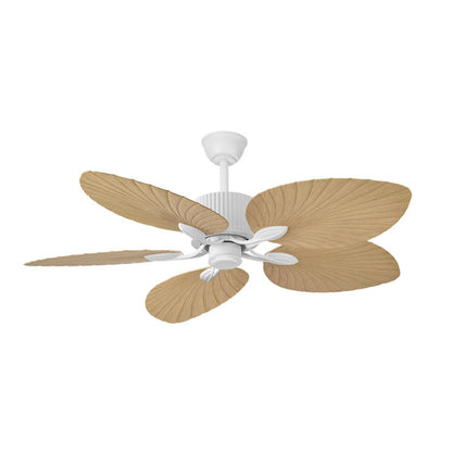 Ventilador de techo Colla DC 26W en blanco y haya de Abrila, modelo 128891568 con 6 velocidades, motor DC eficiente, luz LED integrada regulable, mando a distancia y diseño para interiores domésticos.