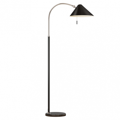 Lámpara de pie Empire negra de Fabrilamp, pie de salón para iluminación interior, estilo vintage y moderno (131041009)