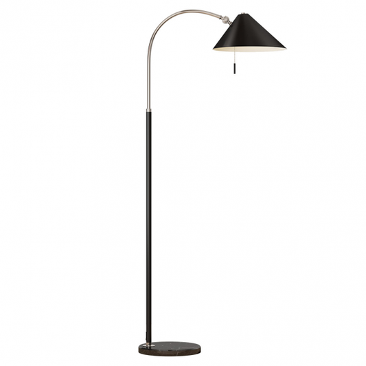 Lámpara de pie Empire negra de Fabrilamp, pie de salón para iluminación interior, estilo vintage y moderno (131041009)