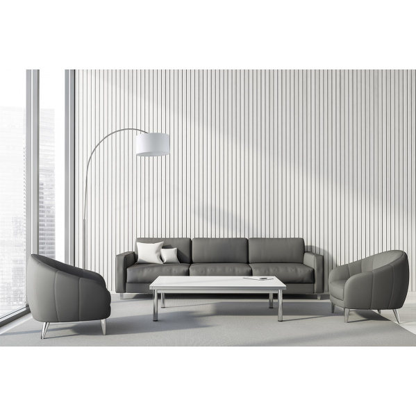 Lámpara de pie Polux en níquel con pantalla blanca textil, diseño moderno Abrila para iluminación interior doméstica en salón, modelo 135241003, estilo contemporáneo en metal níquel y blanco.