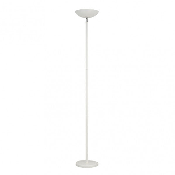 Pie de salón Luyten de Abrila en blanco mate, modelo 2xE27 con altura de 180 cm, lámpara de pie moderna de metal para iluminación indirecta en interiores domésticos, ideal para decoración contemporánea (ref. 136142001).