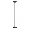 Pie de salón Luyten de Abrila en negro mate, altura 180 cm, con 2 casquillos E27 para bombillas LED, diseño moderno de metal para iluminación interior y decoración doméstica.