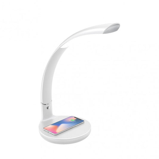 Flexo LED de alabastro blanco regulable, 7W 560 lm, Fabrilamp 139371001, para escritorio doméstico.