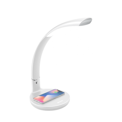 Flexo LED de alabastro blanco para escritorio, 7W 560 lm, regulable, Fabrilamp 139371001, lámpara de interior