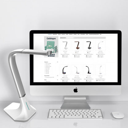 Flexo LED Andalucita Blanco 7W de Fabrilamp, lámpara de escritorio para estudio y lectura, iluminación para hogar, modelo 139471001