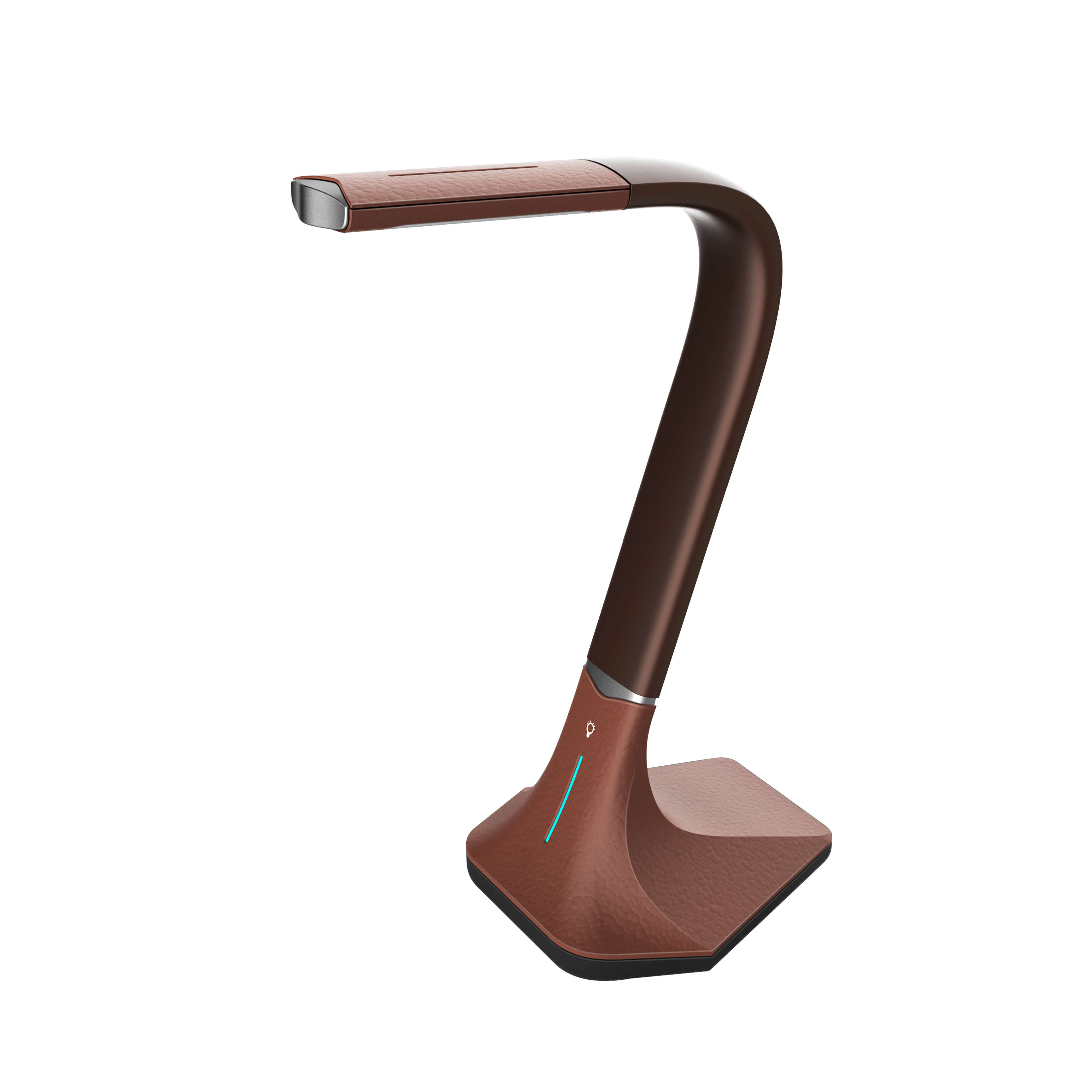 Flexo LED Andalucita Marrón 7W de Fabrilamp (139471002) para escritorio y estudio, lámpara regulable de interior