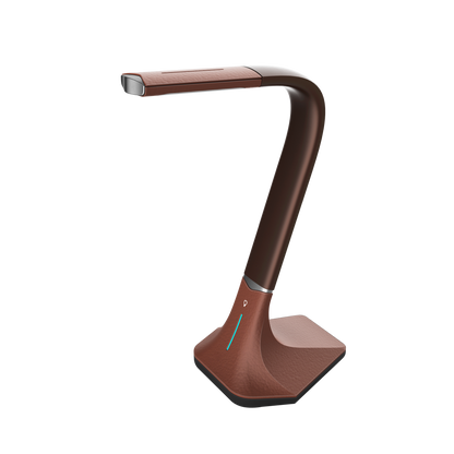 Flexo LED Andalucita Marrón 7W de Fabrilamp (139471002) para escritorio y estudio, lámpara regulable de interior