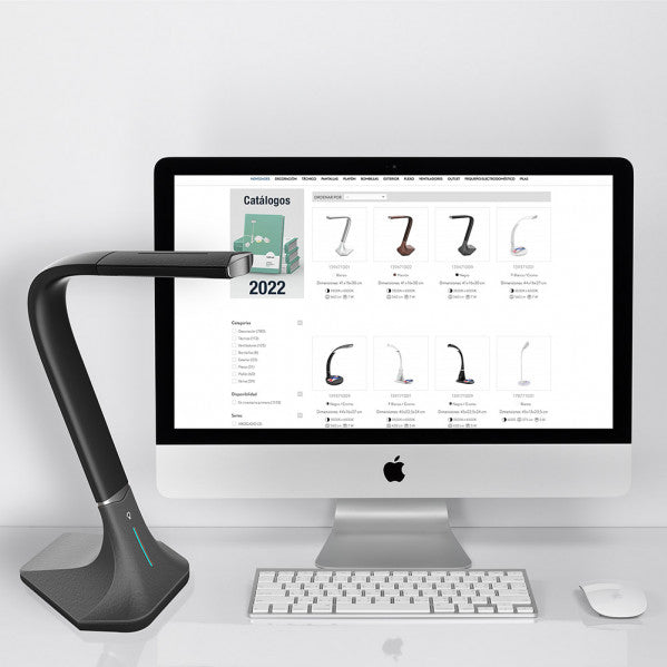 Flexo LED Andalucita negro 7W de Fabrilamp, lámpara de escritorio para estudio y oficina, modelo 139471009