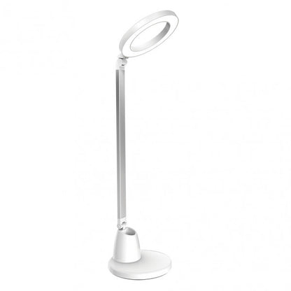 Flexo Calcita LED 8W Blanco/Plata de Fabrilamp (139871001) – flexo de escritorio LED para lectura, iluminación interior y domótica