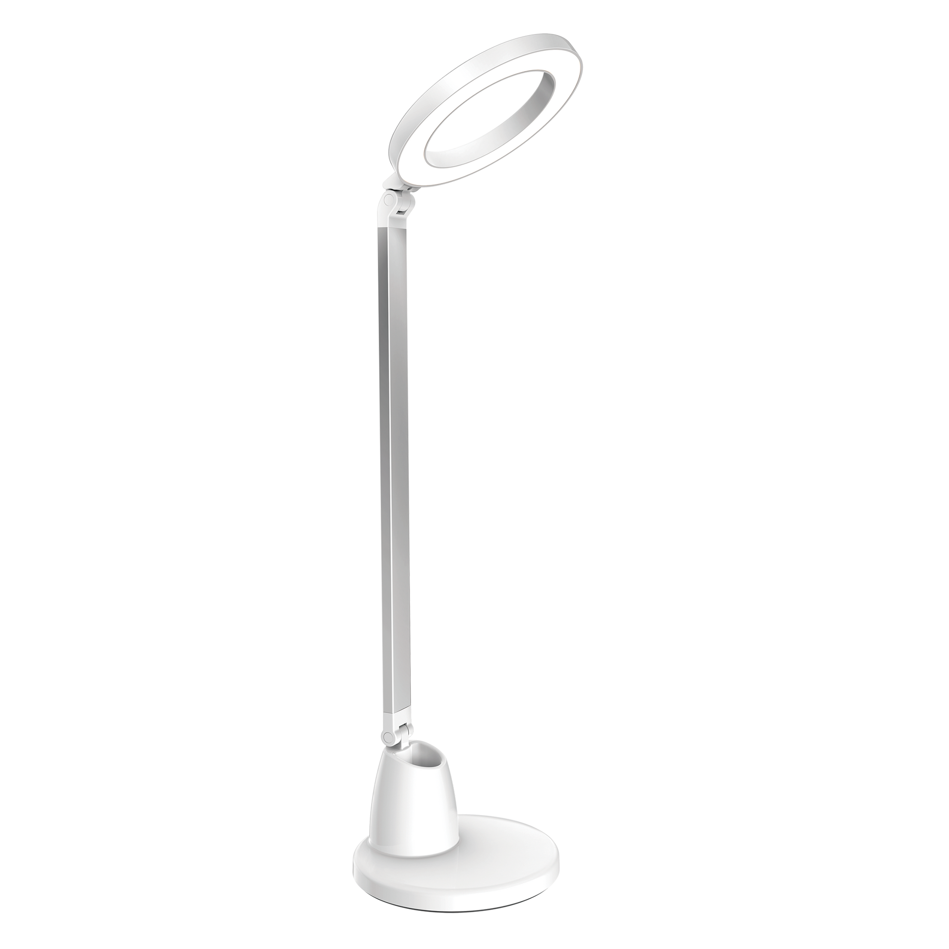 Flexo Calcita LED Blanco/Plata 8W de Fabrilamp (139871001) – flexo de escritorio, lámpara de lectura, iluminación interior y domótica