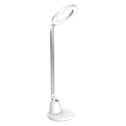 Flexo Calcita LED Blanco/Plata 8W de Fabrilamp (139871001) – flexo de escritorio, lámpara de lectura, iluminación interior y domótica