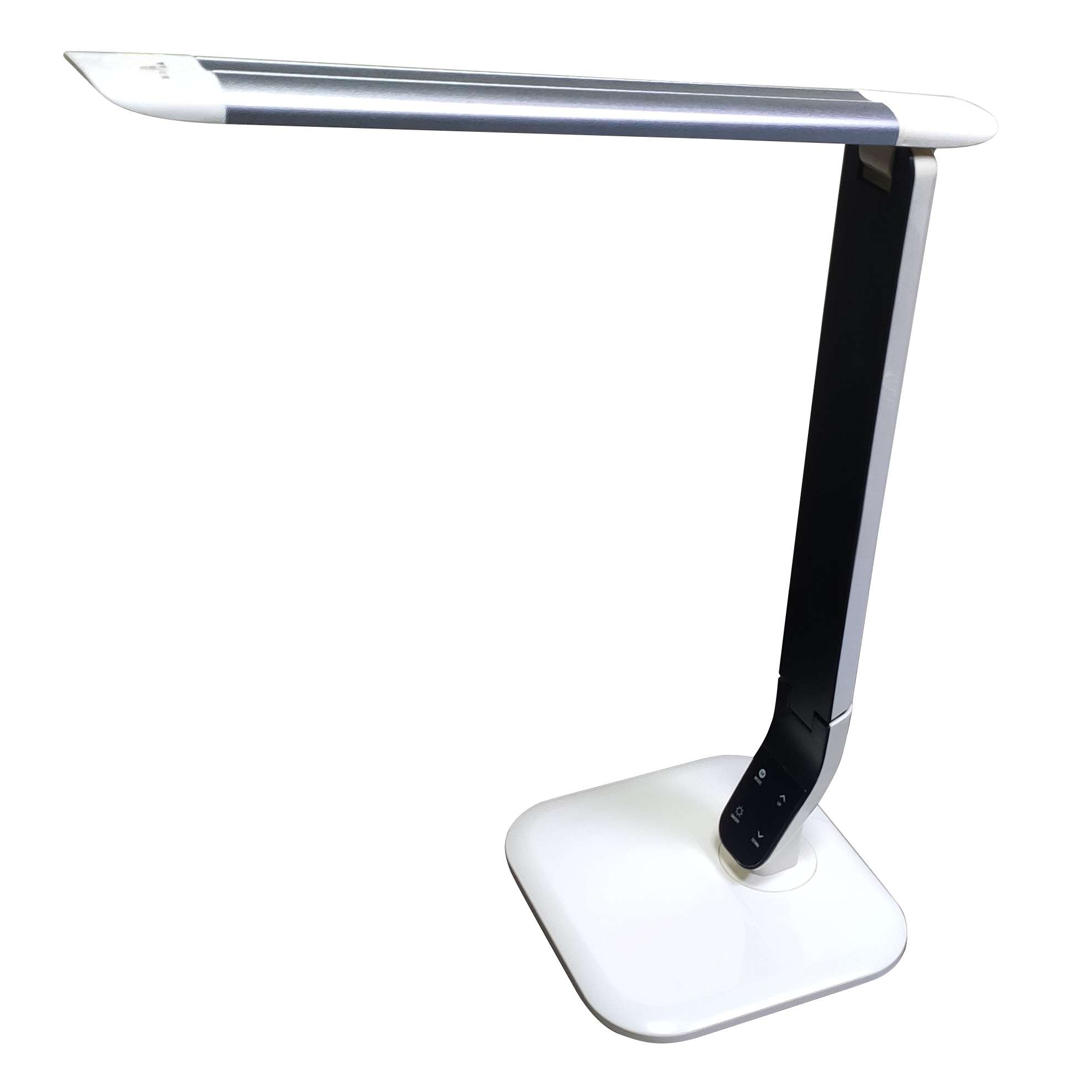 Flexo LED Euclasa blanco/plata de 10W para escritorio y estudio, regulable y domótico, iluminación Fabrilamp