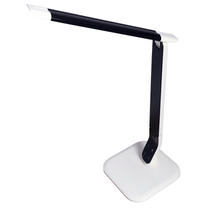 Flexo LED Euclasa 10W blanco y negro de Fabrilamp para escritorio/estudio, iluminación de mesa, modelo 139971009