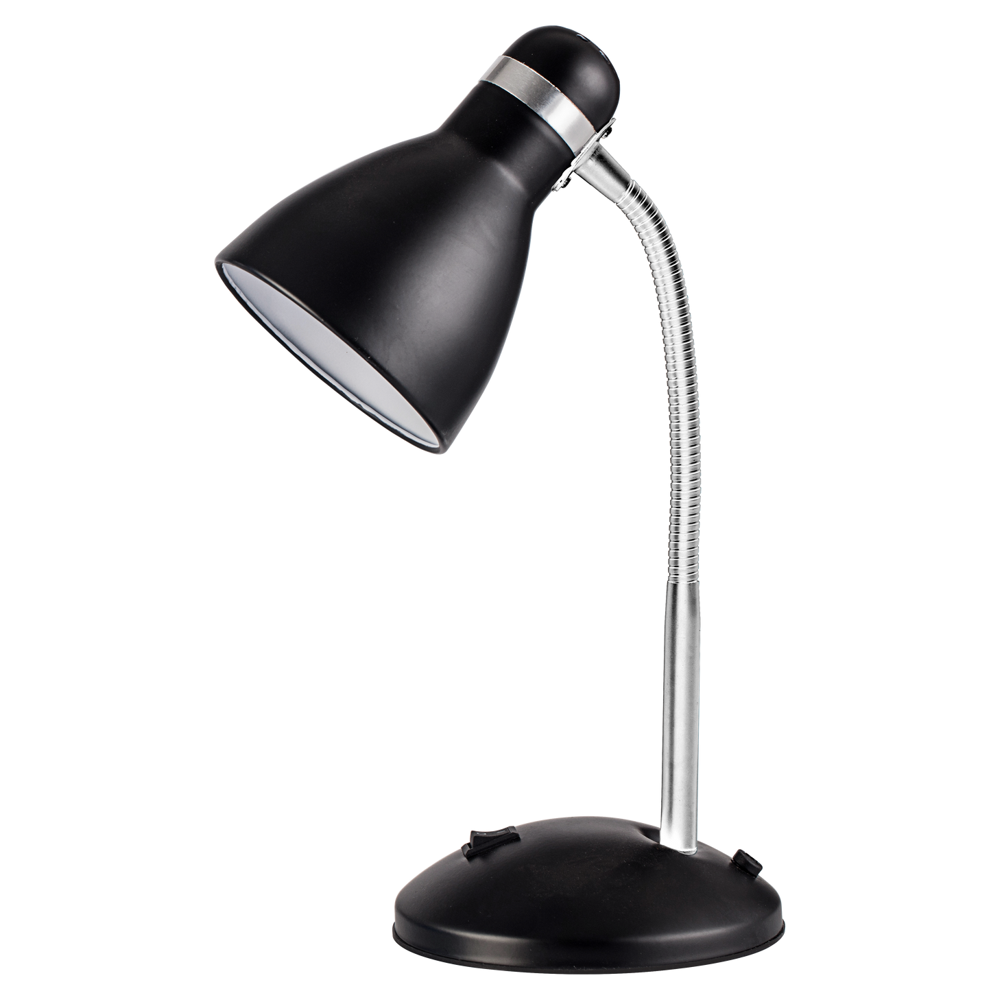 Flexo Lazulita Negro/Cromo de Fabrilamp, lámpara de escritorio de metal para iluminación interior (modelo 140271009)