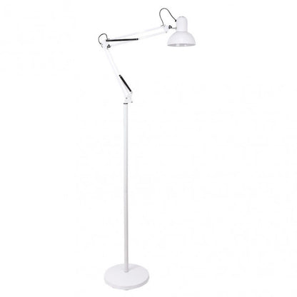 Lámpara de pie articulable Rutilo en blanco de Abrila (modelo 140341001), diseño moderno de metal para iluminación interior doméstica y decoración de salón