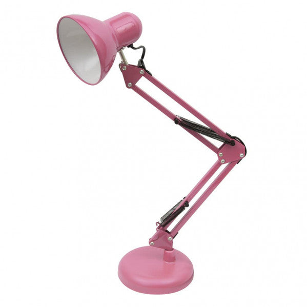 Flexo articulable Rosa Rutilo de Fabrilamp para escritorio, iluminación interior en metal, modelo 140371000.