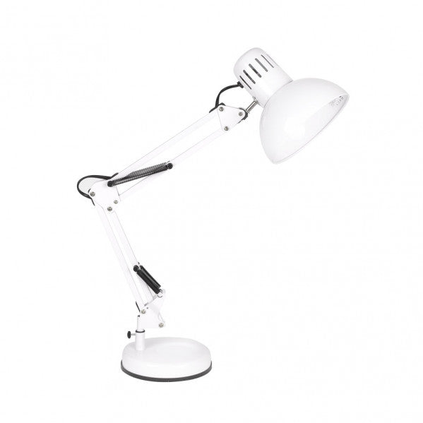 Flexo de escritorio Rutilo Blanco de Fabrilamp, lámpara articulable para oficina, iluminación de escritorio (modelo 140371001).