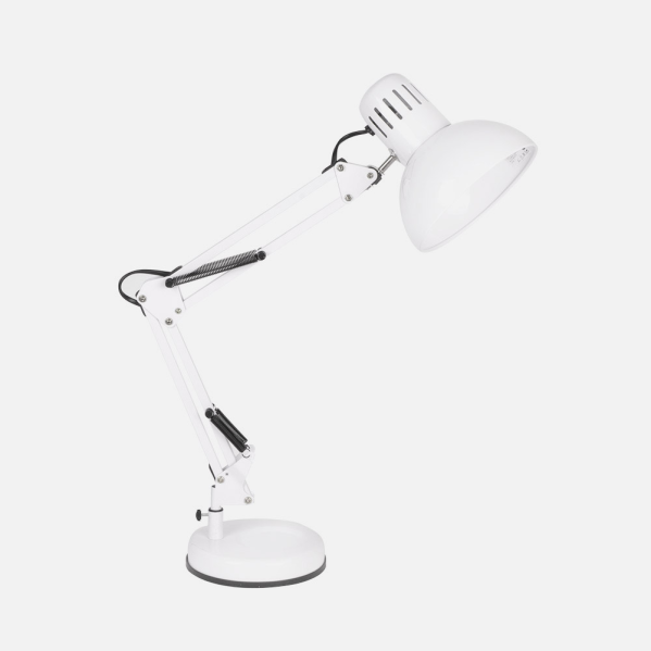 Flexo de escritorio Rutilo Blanco de Fabrilamp, modelo 140371001, lámpara articulable para iluminación de oficina y escritorio
