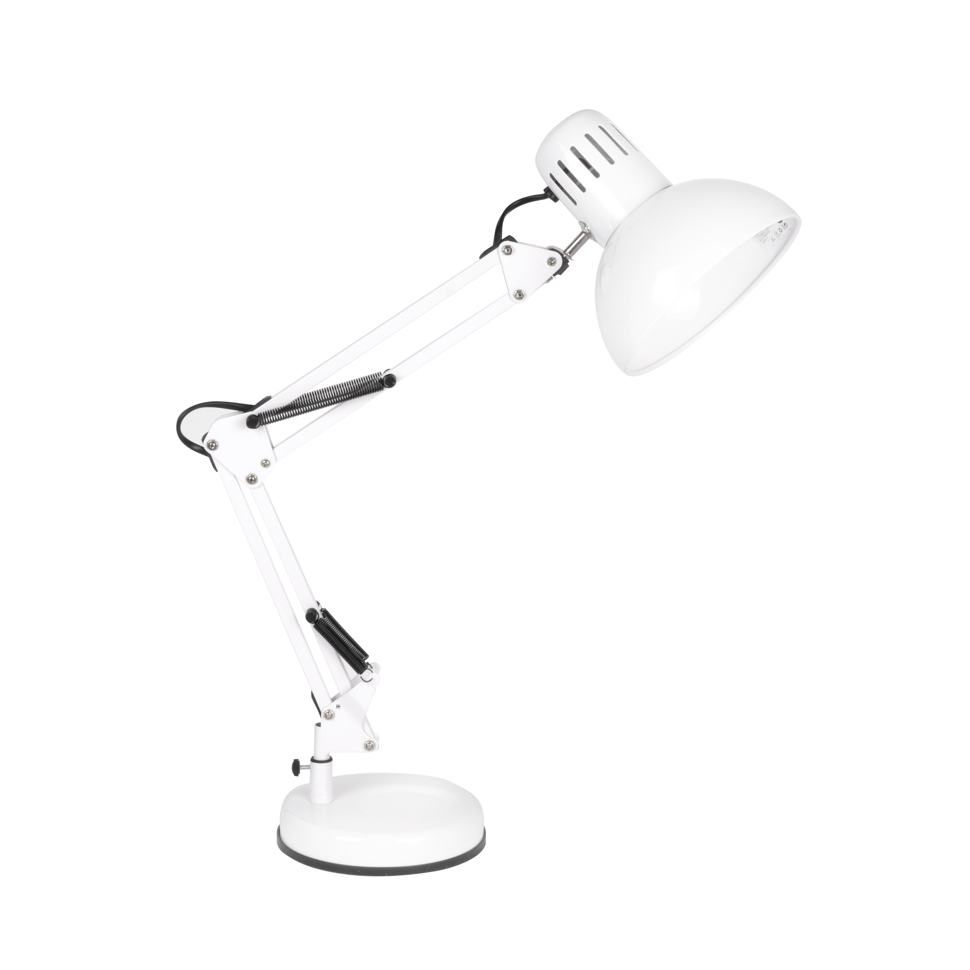 Flexo de escritorio Rutilo Blanco de Fabrilamp, lámpara articulable para oficina y decoración, iluminación de escritorio