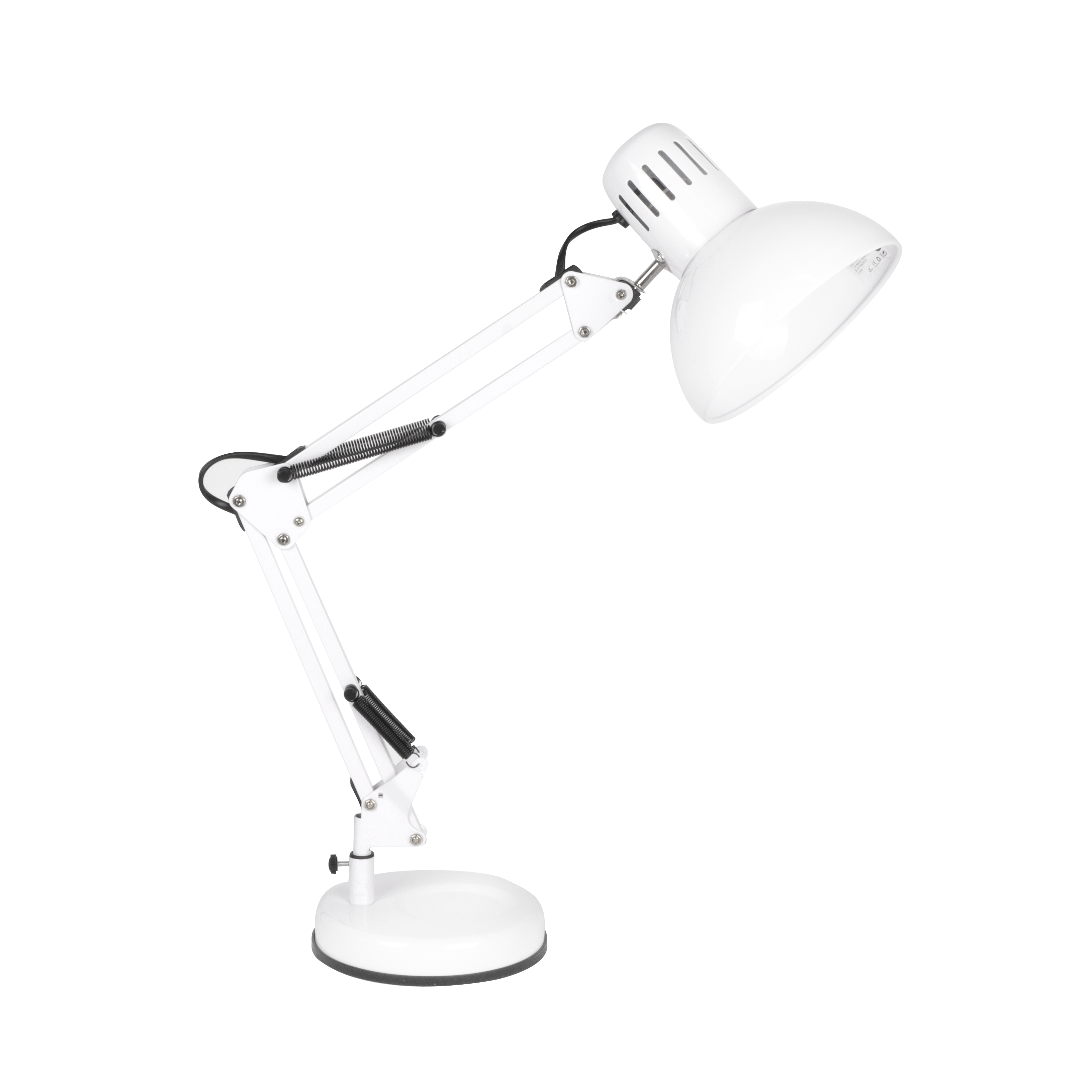 Flexo de escritorio Rutilo Blanco de Fabrilamp, lámpara articulable para oficina y decoración, iluminación de escritorio