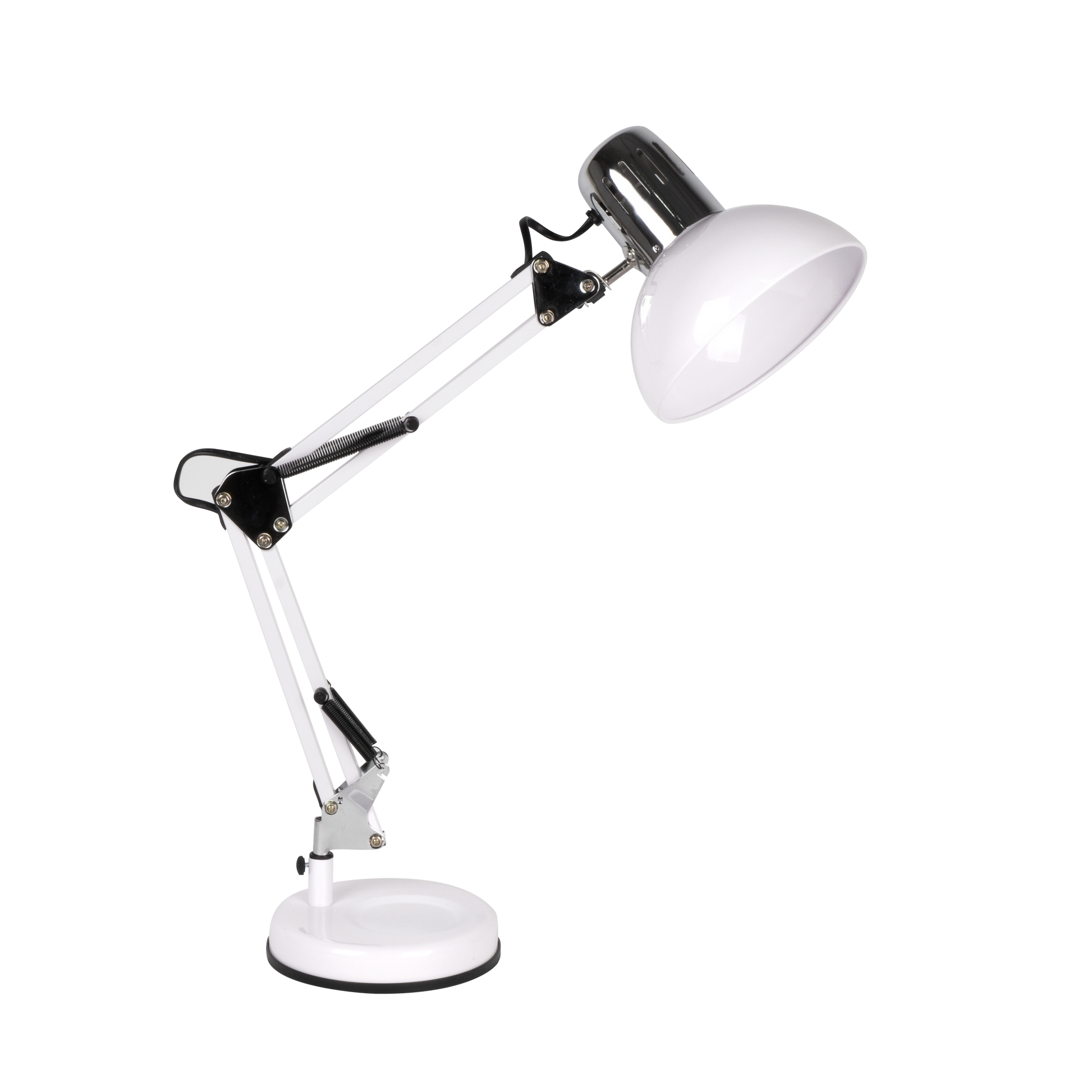 Flexo articulable Rutilo Blanco/Cromo para escritorio y estudio en metal – Fabrilamp 140371057