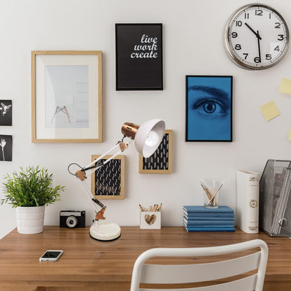 Flexo articulable blanco/cobre (Rutilo) de Fabrilamp – 140371067, iluminación de metal para escritorio u oficina