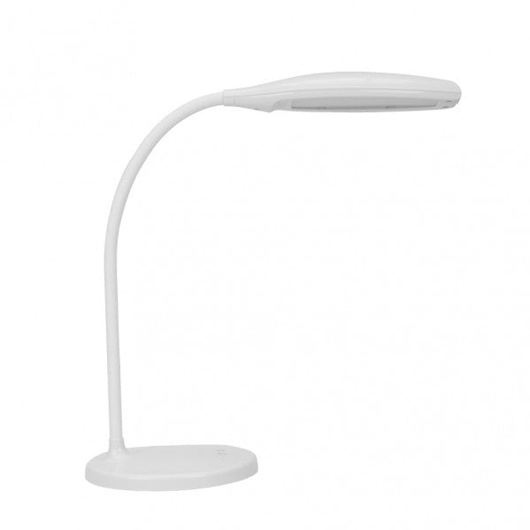 Flexo Turmalita Blanco 7W LED, Fabrilamp modelo 140671001 — lámpara de escritorio/estudio para iluminación doméstica.