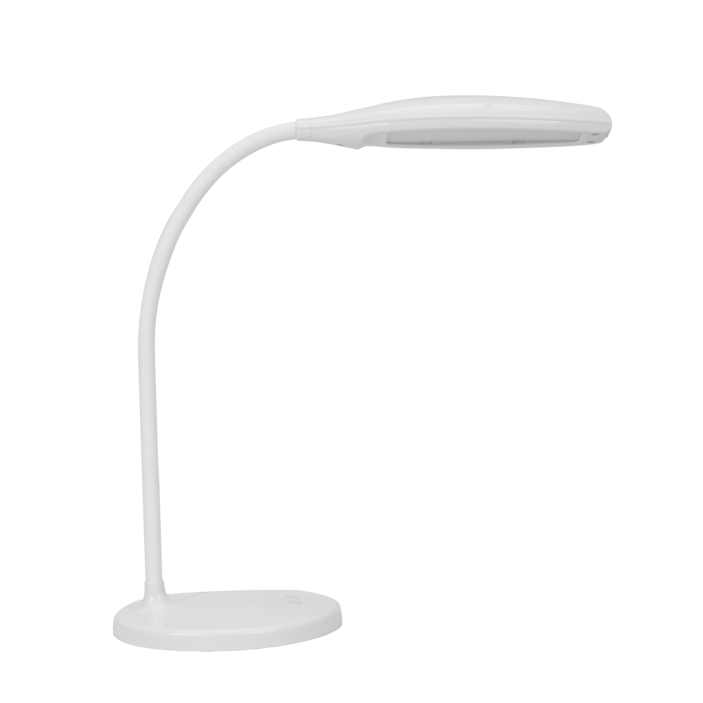 Flexo LED Turmalita Blanco 7W de Fabrilamp - lámpara de escritorio para estudio, iluminación doméstica, modelo 140671001
