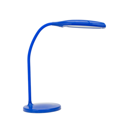 Flexo LED azul Turmalita 7W de escritorio Fabrilamp, lámpara de lectura regulable para oficina, modelo 140671008