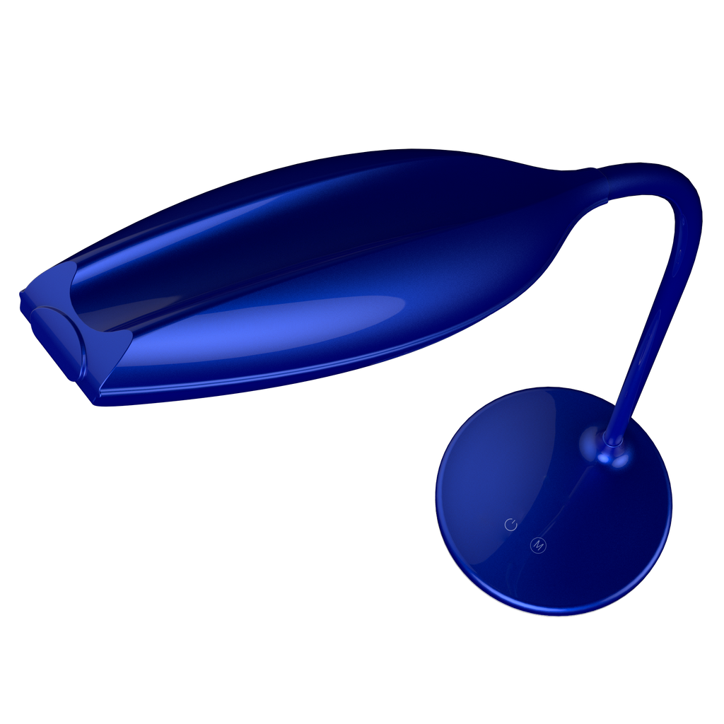 Flexo LED Turmalita Azul 7W - Fabrilamp 140671008: lámpara de escritorio regulable para lectura y oficina, iluminación doméstica, color azul.