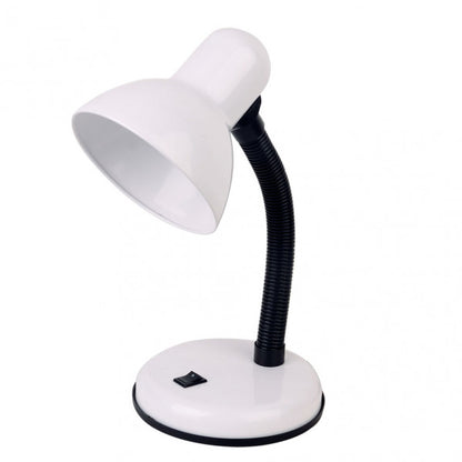 Flexo Yodo Blanco de Fabrilamp (140771001), lámpara de escritorio de metal para iluminación interior con luz directa