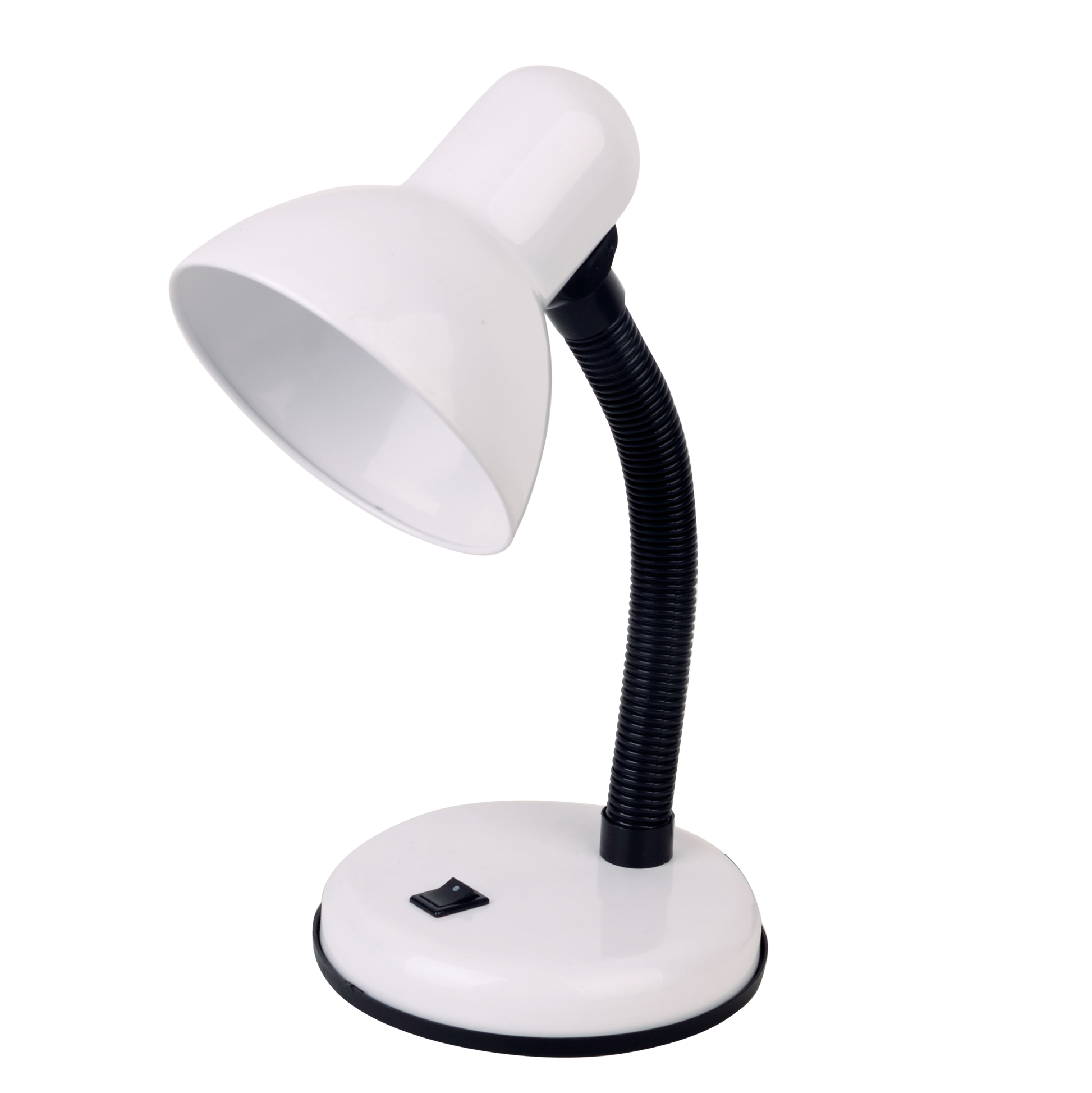 Flexo Yodo Blanco (140771001) de Fabrilamp, lámpara de escritorio de metal para interior con iluminación de luz directa.