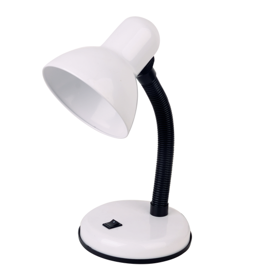 Flexo Yodo Blanco (140771001) de Fabrilamp, lámpara de escritorio de metal para interior con iluminación de luz directa.
