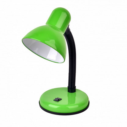 Flexo de escritorio metálico verde yodo, 30 cm, Fabrilamp – lámpara de iluminación interior para escritorio y decoración doméstica