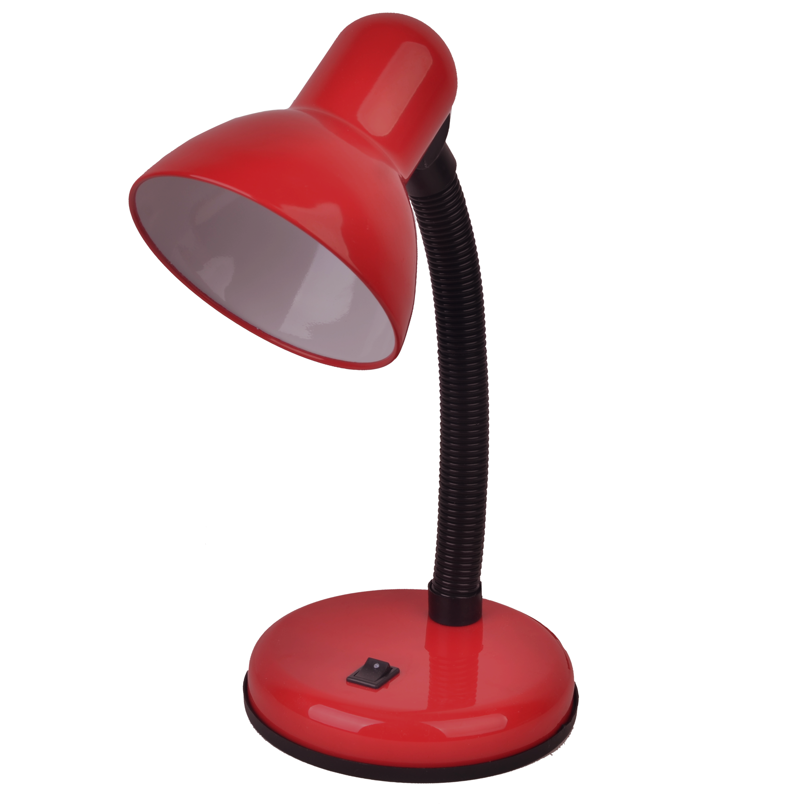 Flexo YODO Rojo de Fabrilamp, lámpara de lectura para escritorio en metal, compatible con bombilla E27 (1xE27), modelo 140771007