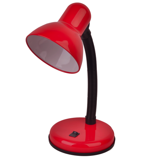 Flexo YODO Rojo de Fabrilamp, lámpara de lectura para escritorio en metal, compatible con bombilla E27 (1xE27), modelo 140771007