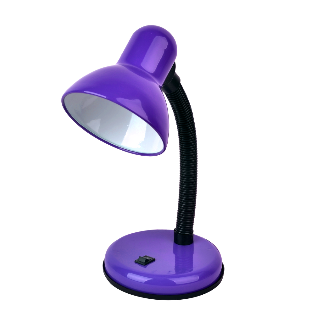 Flexo Yodo Morado de Fabrilamp, lámpara de interior en metal morado para bombilla, uso doméstico (140771019)