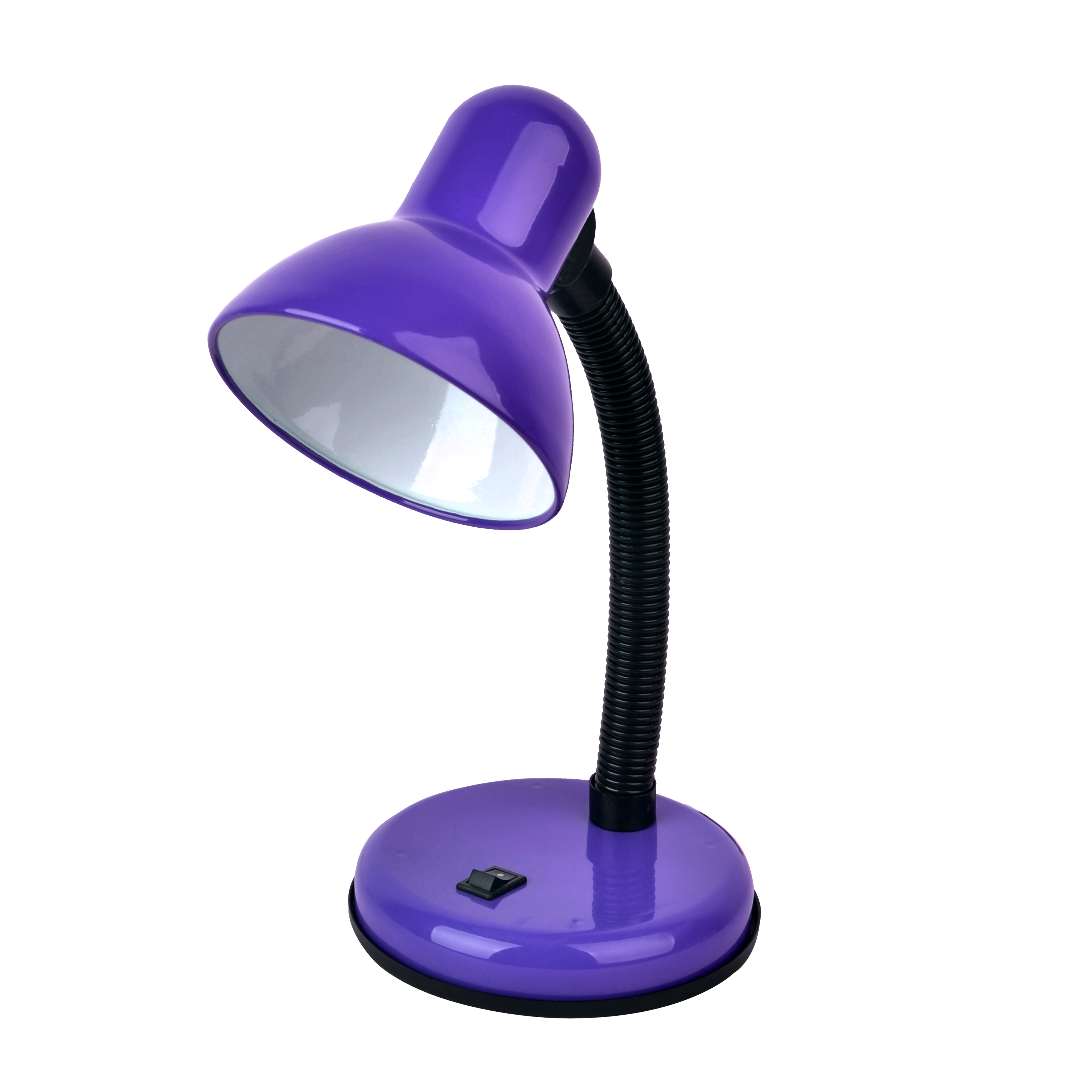 Flexo Yodo Morado de Fabrilamp, lámpara de interior en metal morado para bombilla, uso doméstico (140771019)
