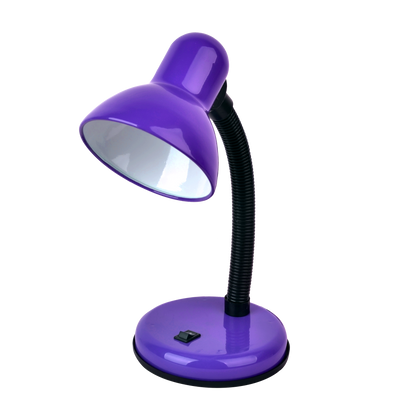 Flexo Yodo Morado de Fabrilamp, lámpara de interior en metal morado para bombilla, uso doméstico (140771019)