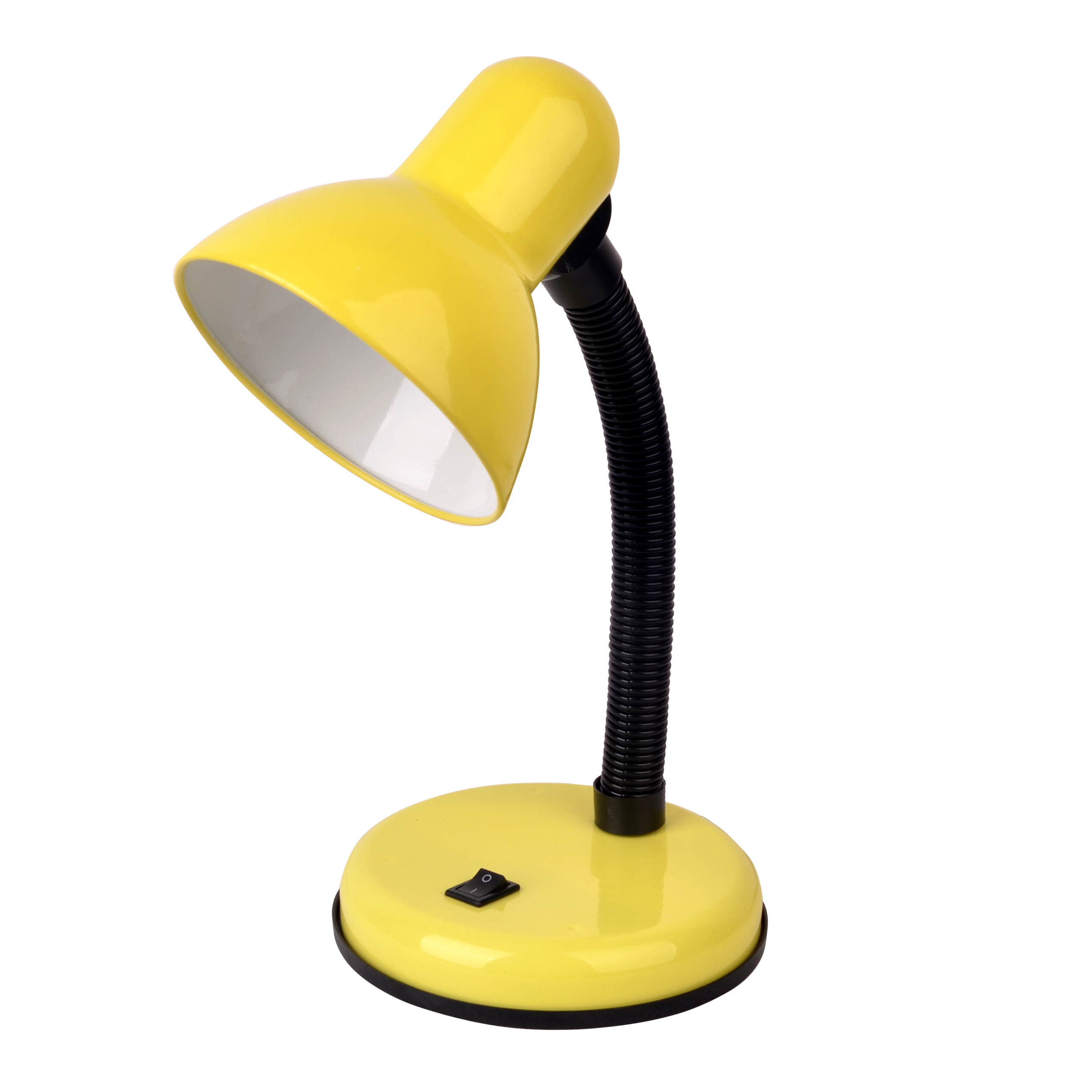 Flexo Yodo Amarillo de Fabrilamp, lámpara de escritorio de metal para interior, iluminación y lectura, color amarillo