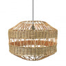 Colgante artesanal de rattan con forma de bromelia 55x55 cm, lámpara colgante rústica de madera para decoración interior, luz difusa y diseño hecho a mano por Abrila (141295502)